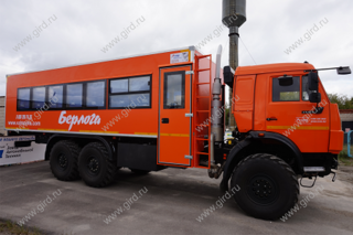 Автобус вахтовый "Берлога" на шасси КамАЗ 43118, 32 места, с печью